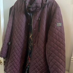 Ralph Lauren Quilted Plum Puffer Jacket
